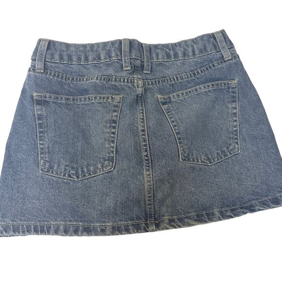 Wild Fable Women’s 100% Cotton Denim zipper Mini Skirt With‎ Patches Button 4 - Picture 2 of 8